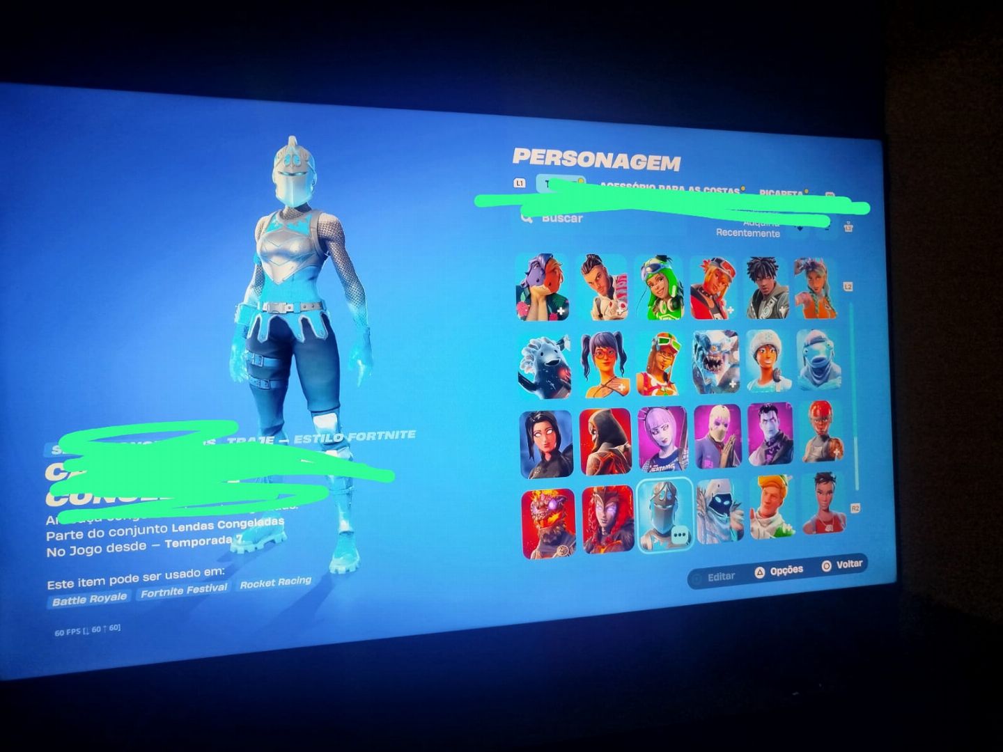 CONTA RARA DE FORTNITE! COM RENEGADA E ARLEQUINA!!!!
