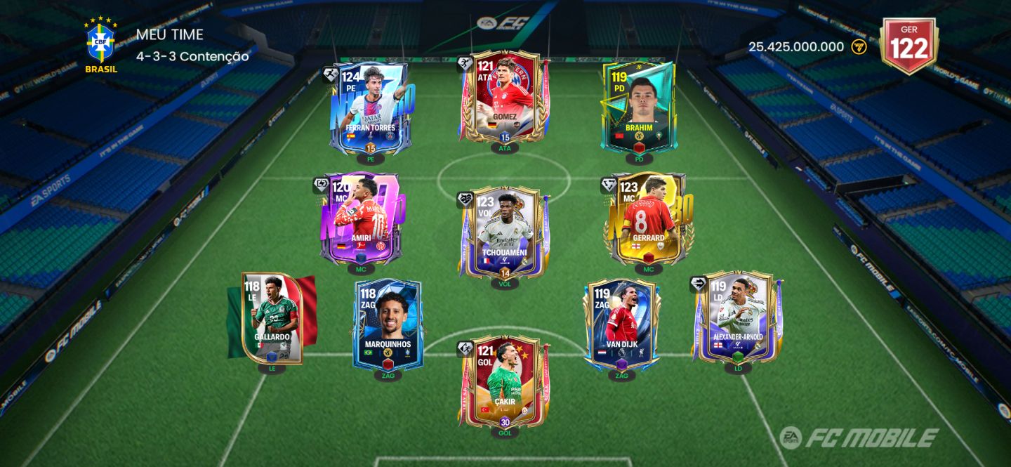Conta de fc mobile 121 com Neymar, 100 milhões de coins.