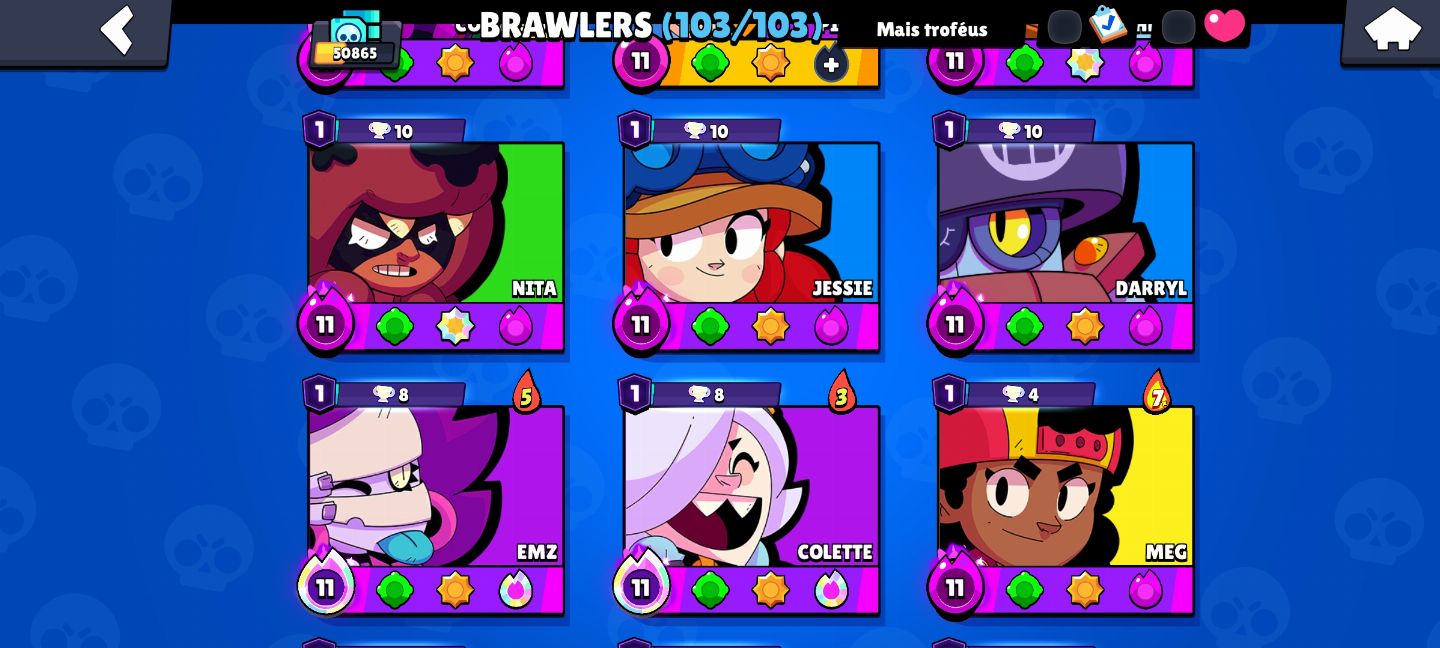 BRAWL STARS - CONTA FULL 104/104 SAINDO PRA HOJE!! EXTREMAMENTE BARATA!
