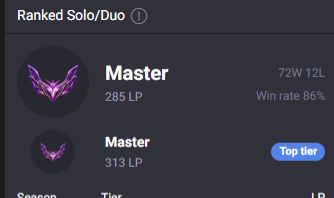 CONTA SMURF MESTRE - MMR PERFEITO - 86% DE WINRATE 72W 12L TOP 2 KINDRED BR