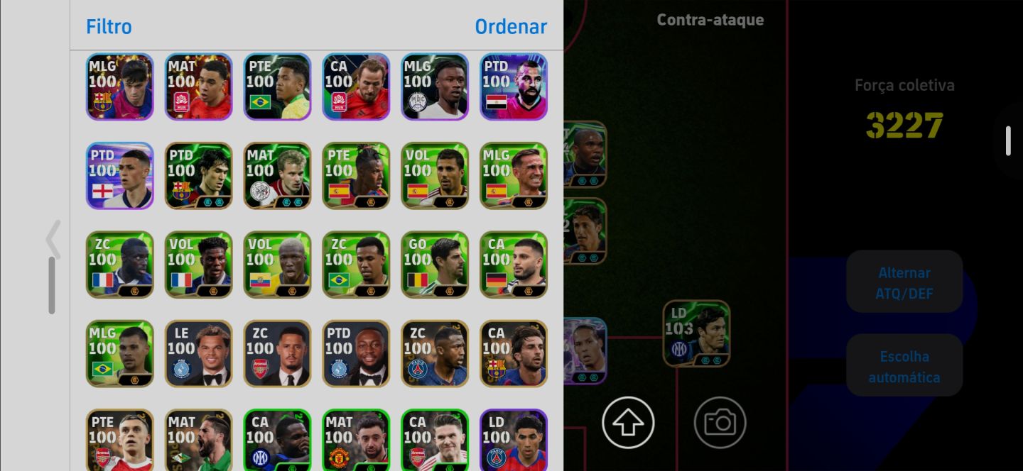 CONTA EFOOTBALL FORÇA 3243 MUITO FORTE, muitas cartas épicas e etc