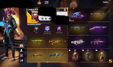 Conta de free fire, antiga bastante gemada pra sair rápido