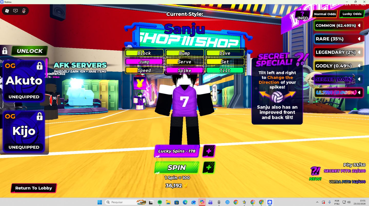 CONTA VOLLEYBALL LEGENDS ROBLOX