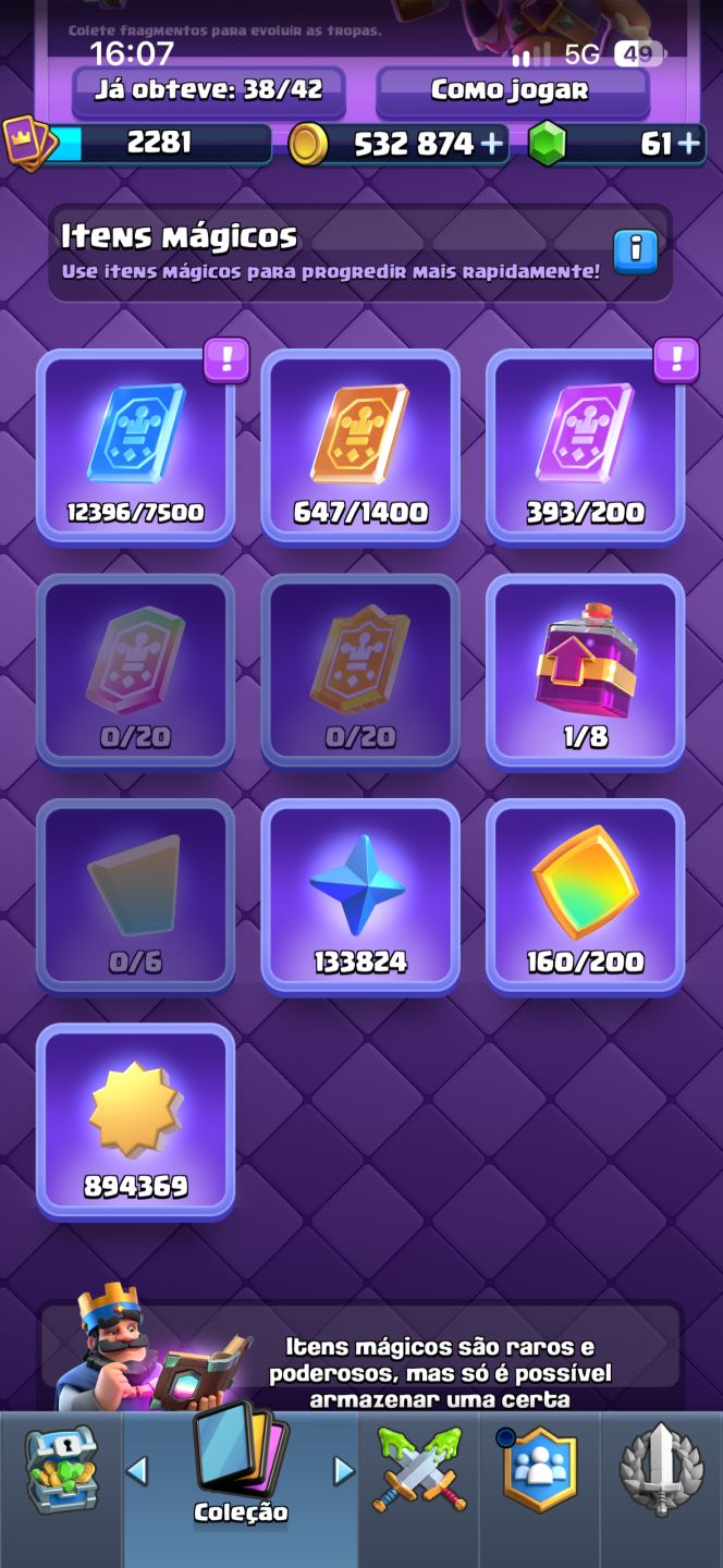 Conta de clash Royale full (todas as cartas nível 16) para competir