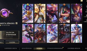 CONTA WILD RIFT MAIN KATARINA COM TODAS AS SKINS + RARAS