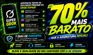 (70% MAIS BARATO) SUPER GROK PREMIUM 07 DIAS DE GARANTIA