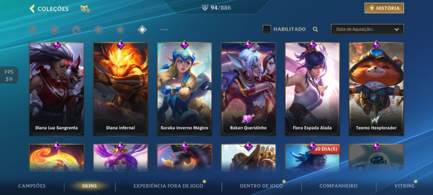 Conta WR Elo Mestre |94 Skins| Deus-Rei Garen + Yone Emissário + Jinx/Vi Arcane
