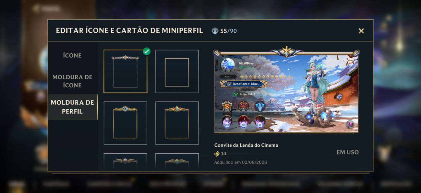 Conta main mid mas com muitas outras skins de outras rotas