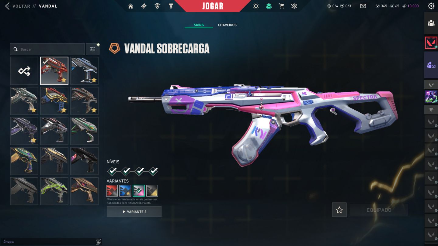 Conta valorant varias skins e rara