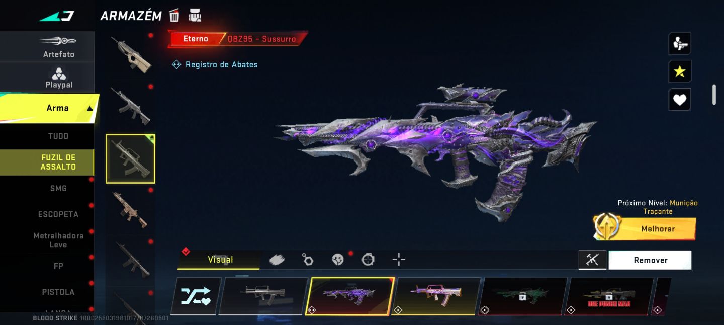 Conta bloodstrike com 4 Eterna e 4 facas, promoção imperdível de 460 pra 350