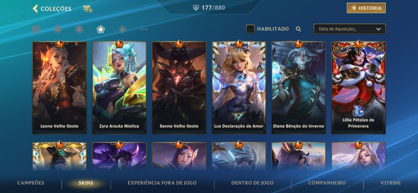 CONTA WILD RIFT, 180 SKINS INCLUINDO LIMITADAS, EX CHALLENGER