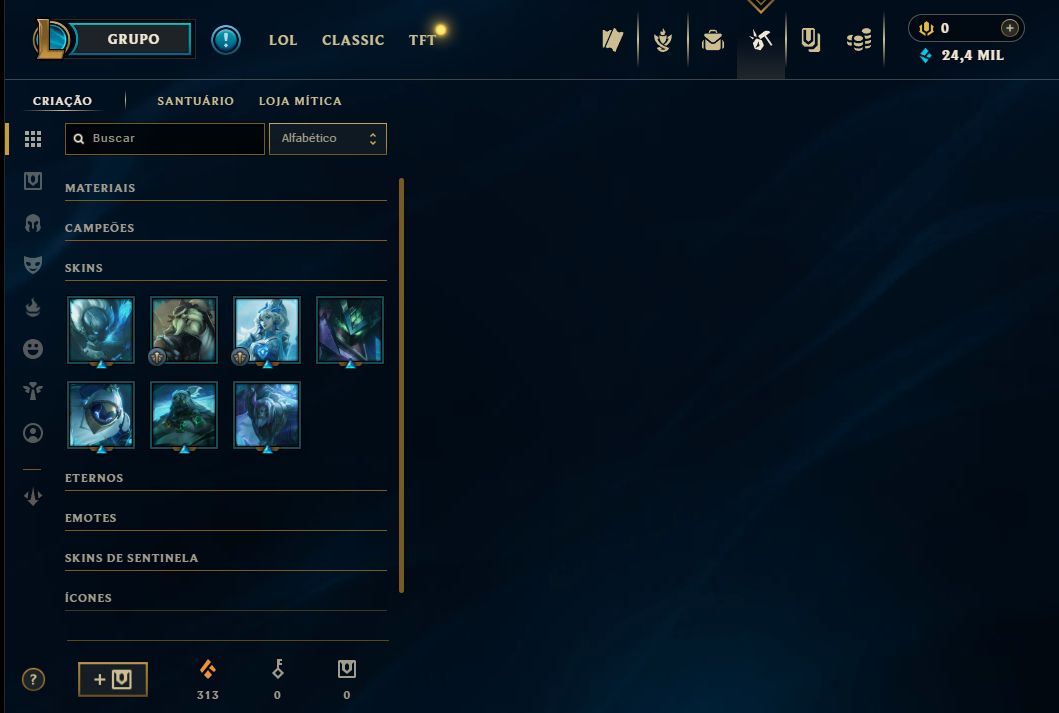 Conta lol lvl. 28 Maestria 5 UPADA A MÃO smurf