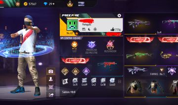 CONTA FREE FIRE COM UMP RUBY