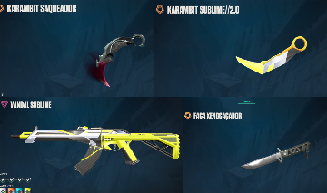 CONTA CLÁSSICA! XENOHUNTER, KARAMBIT SAQUEADORA, SUBLIME, ARAXYS, SAQUEDORA ETC