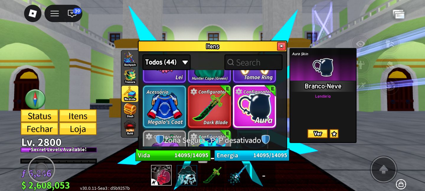Conta de blox fruits