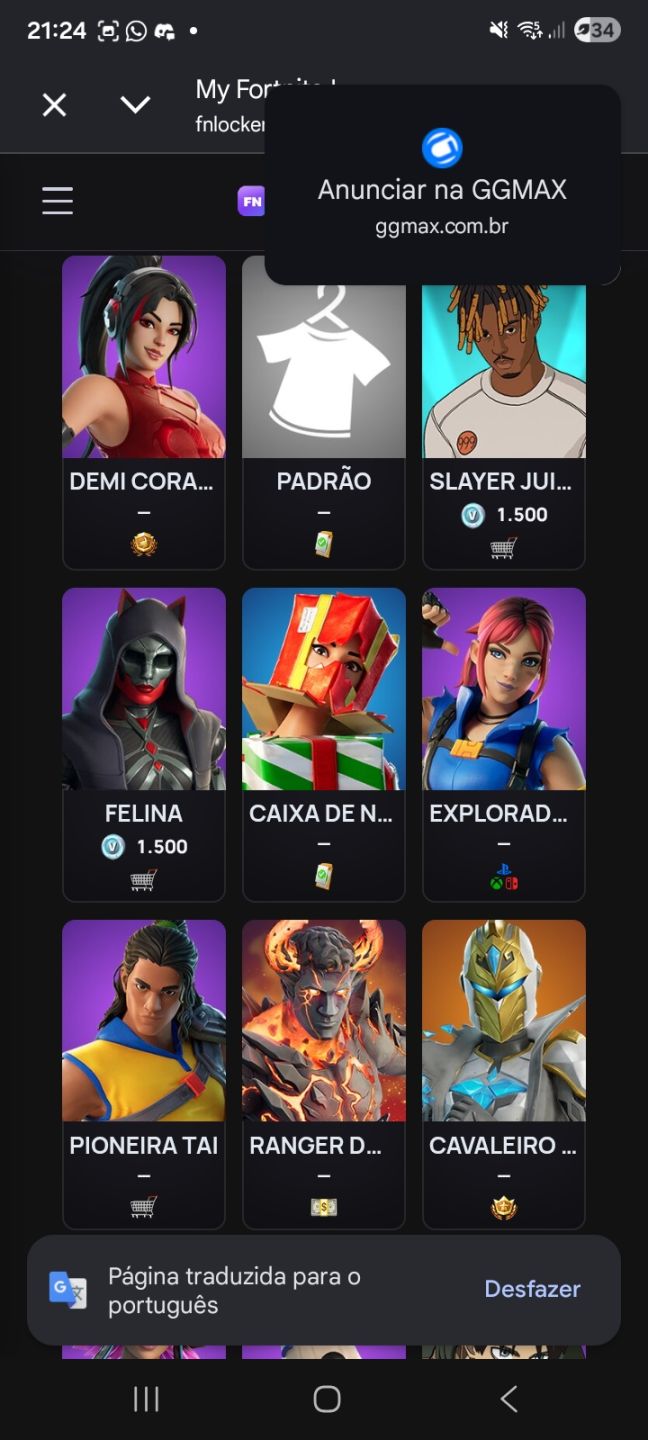 Conta fortnite antiga