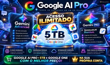 Google Gemini Pro + 5Tb Google One Link Oficial | Ativa no Seu Próprio Gmail