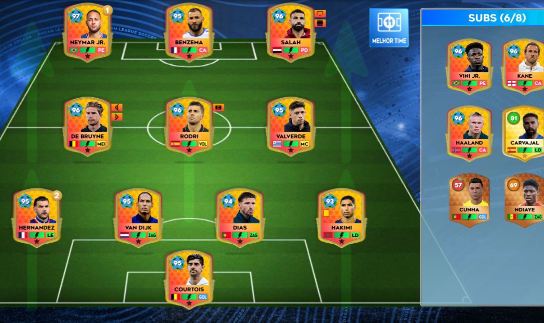CONTA RARA DE DLS COM NEYMAR E BENZEMA