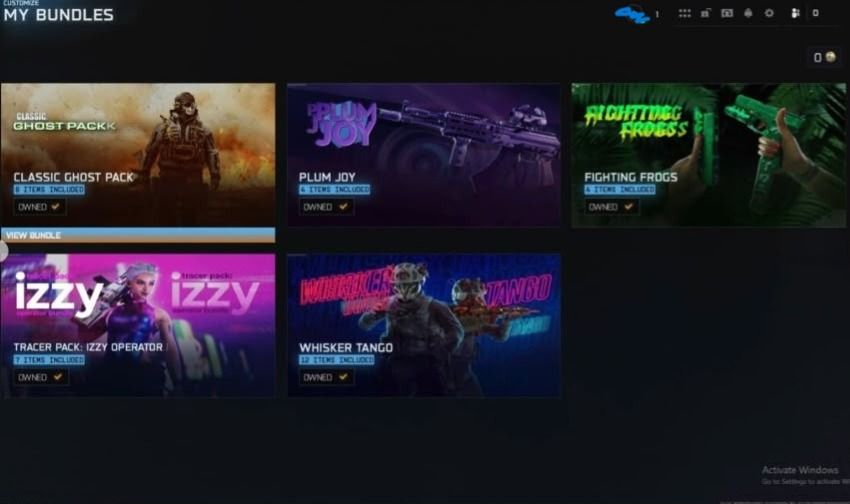 CONTA WARZONE SKIN V4L3RIA ENTRE OUTRAS