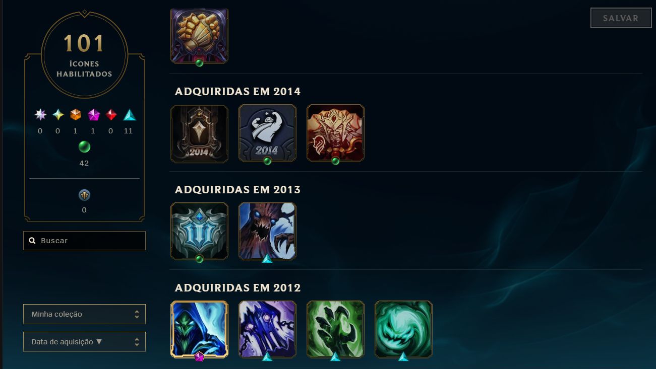 Conta com icone ESPECTRO VINGATIVO - upada a mão 2012