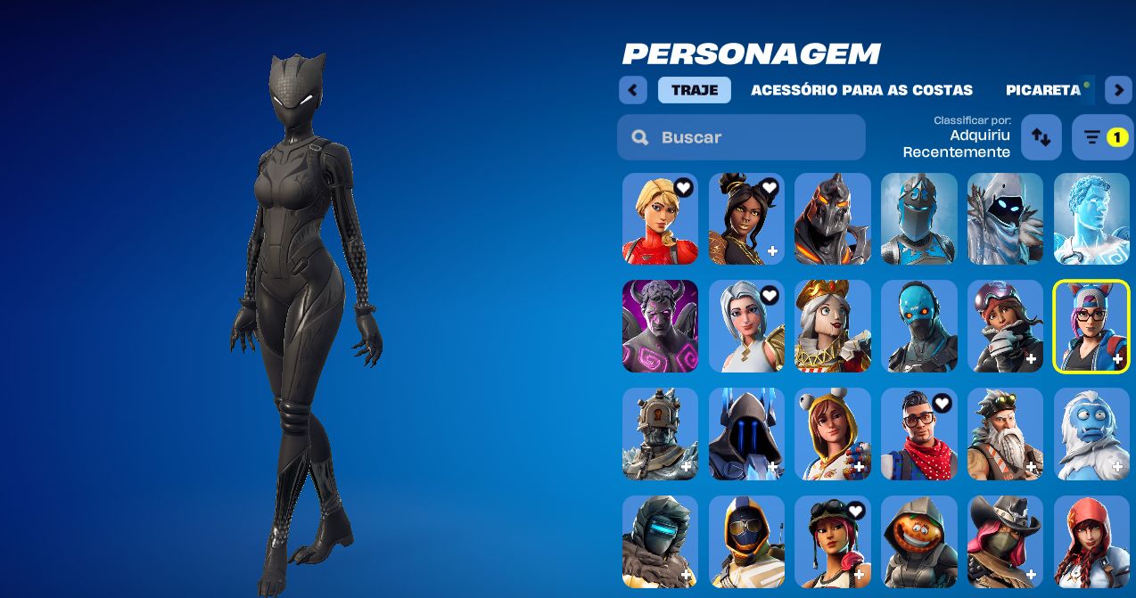 Conta fortnite antiga com muitas skins