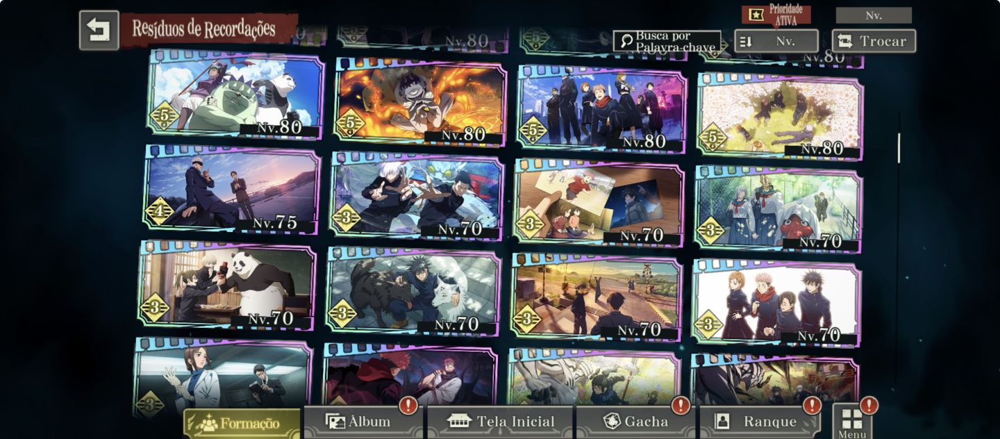 Conta JJK Parede 12 Limitados 24K Cubos End game MUITO BEM UPADA