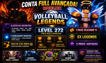CONTA FULL VOLLEYBALL LEGENDS COM TSH | 6 SECRETOS + 2 ULTRA + 1 EVO | LEVEL 272