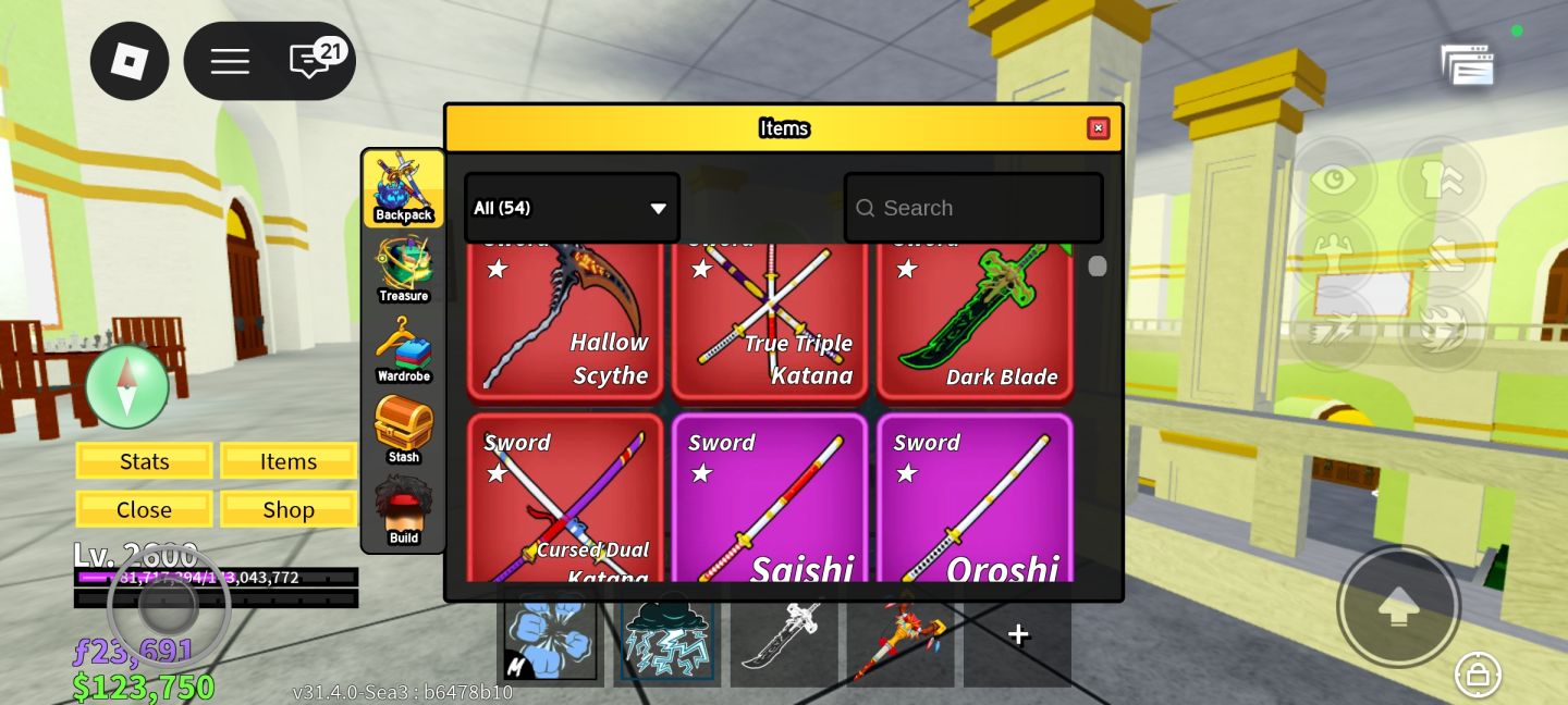 CONTA BLOX FRUITS COMPLETÍSSIMA | Perms, Maestrias no Máximo e 20k+ Robux gasto