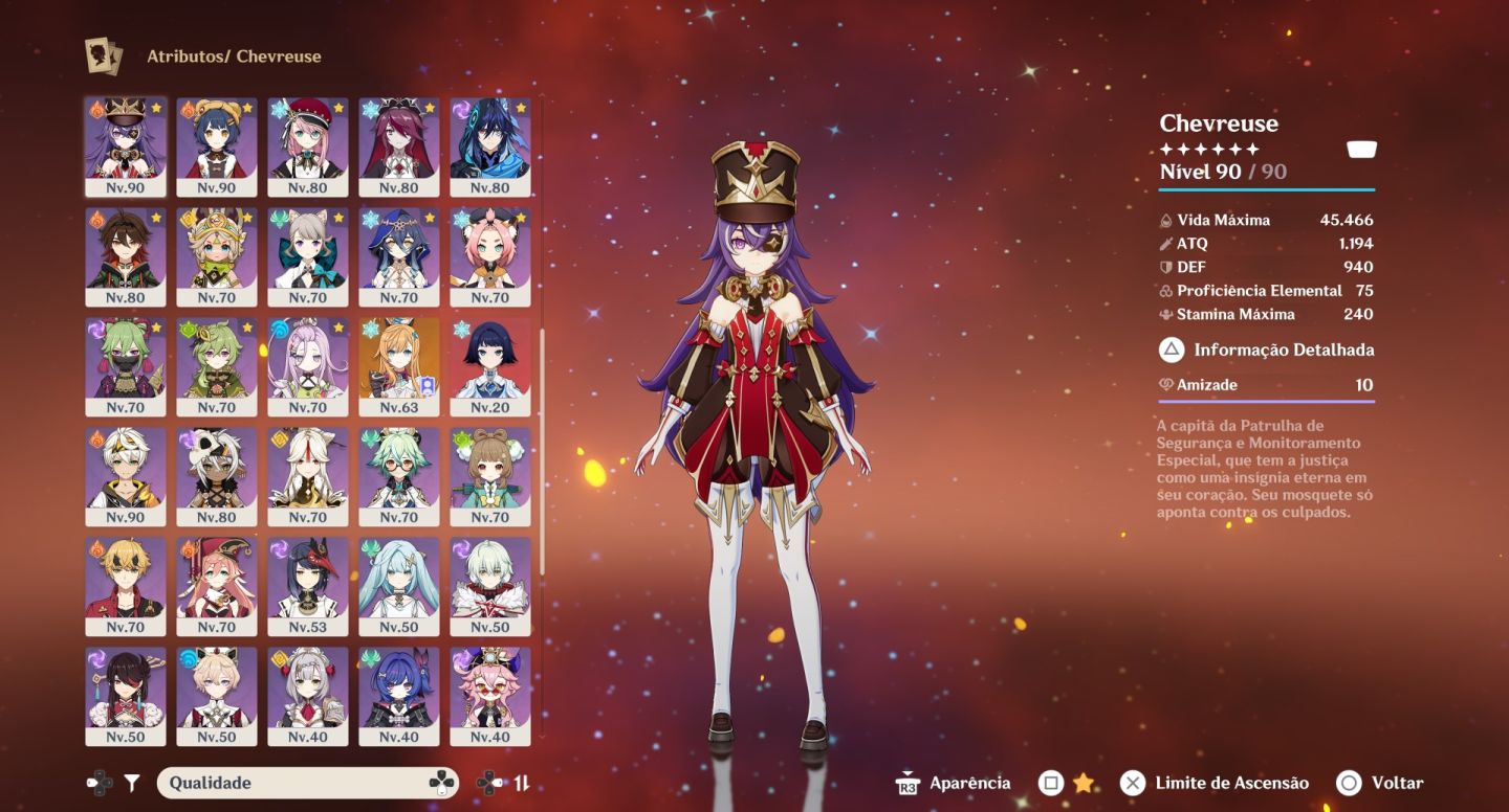 CONTA GENSHIN AR 60 - 21 T5 LIMITADOS E 10 ARMAS T5 (PASSÁVEL CONTEÚDO ENDGAME)