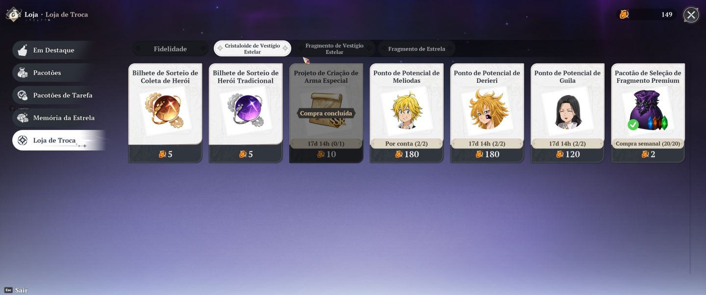 7DS ORIGIN | CONTA END GAME 26/26 PERSONAGENS | FULL BUILD | 25K FRAGMENT