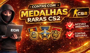 CONTA CS2 COM MEDALHA 10 E 5 ANOS [EMAIL ORIGINAL]