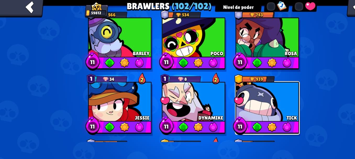 Contra BrawStars 79.6k -87 herois FULL- Fama Alienigena