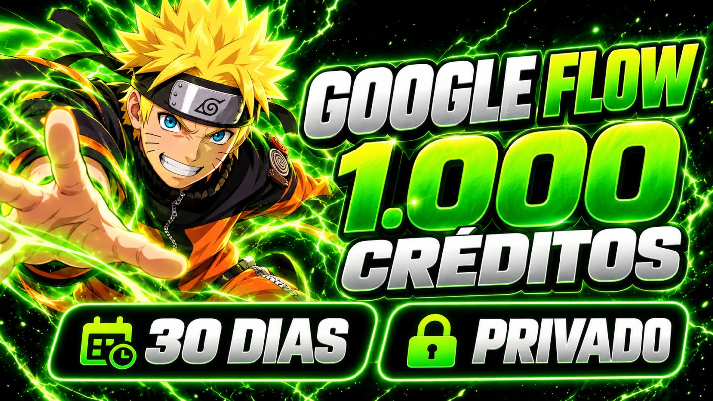 Flow | 1.000 Créditos | 30 Dias | Veo 3.1 Acesso Privado