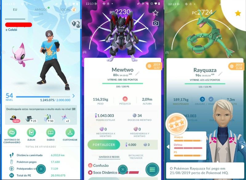 CONTA POKEMON GO LEVEL 54 | 90 LENDARIO | 186 BRILHANTE | LENDARIOS ANTIGOS