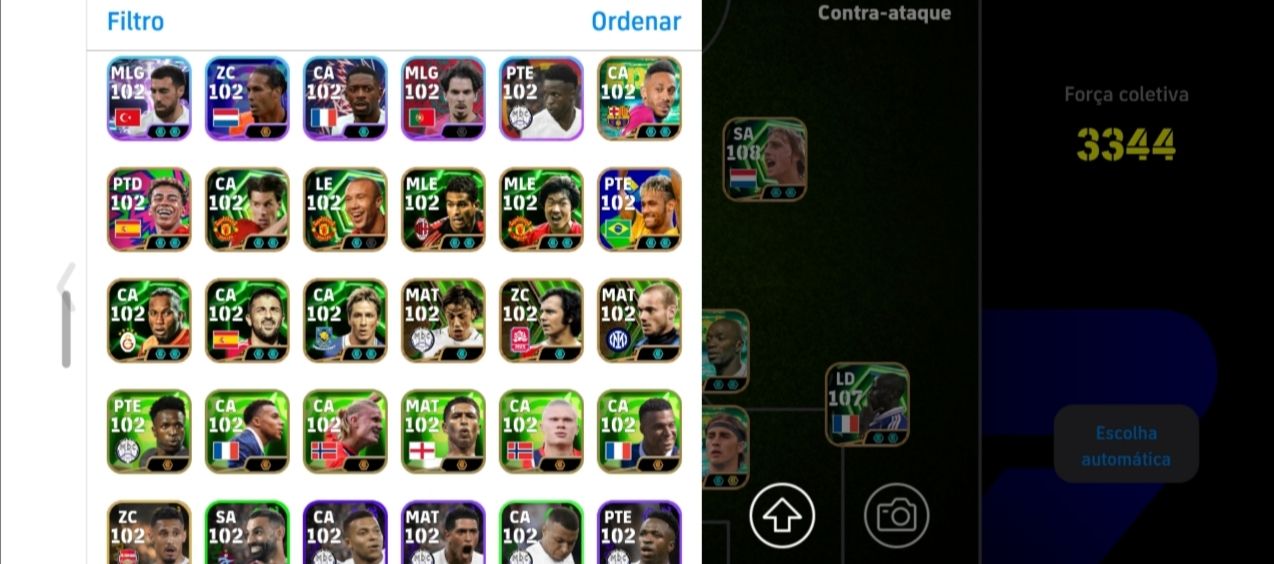 CONTA DE EFOOTBALL 3344 DE FORÇA!