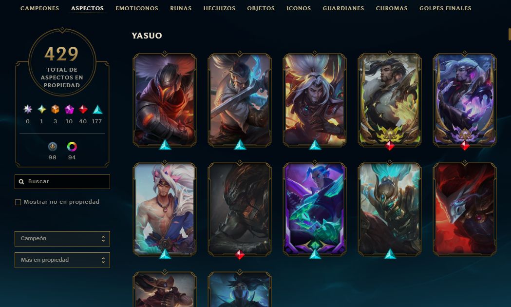 Conta de lol 429 skins - skin exaltada - finalizador e mt mais