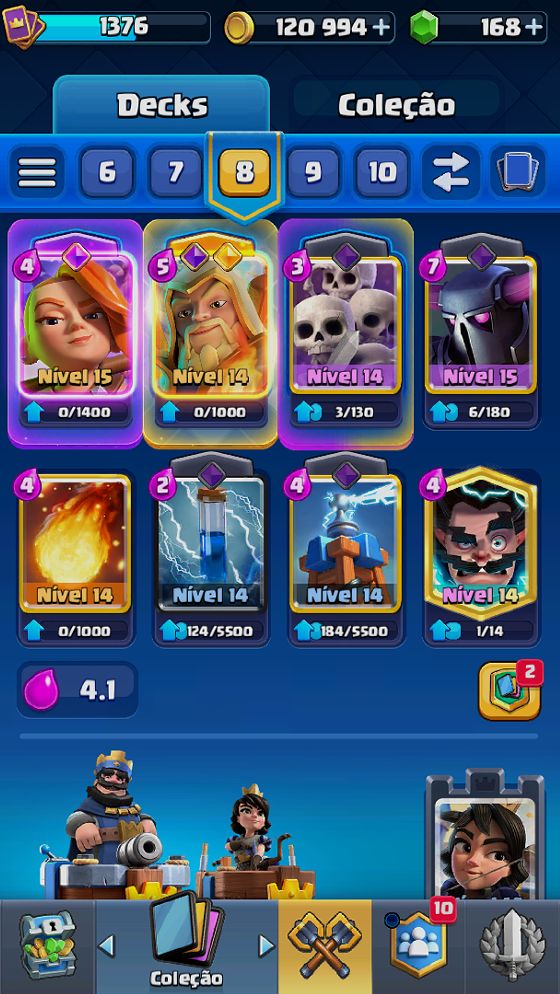Conta CLash royale arena 20 e cartas lvl 15 e clash of clans cv 15