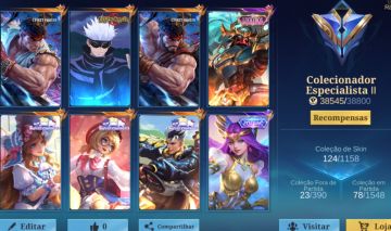 CONTA MOBILE LEGENDS 520 DIMAS SANRIO STREET FIGHTER E JUJUTSU [negócio preço]