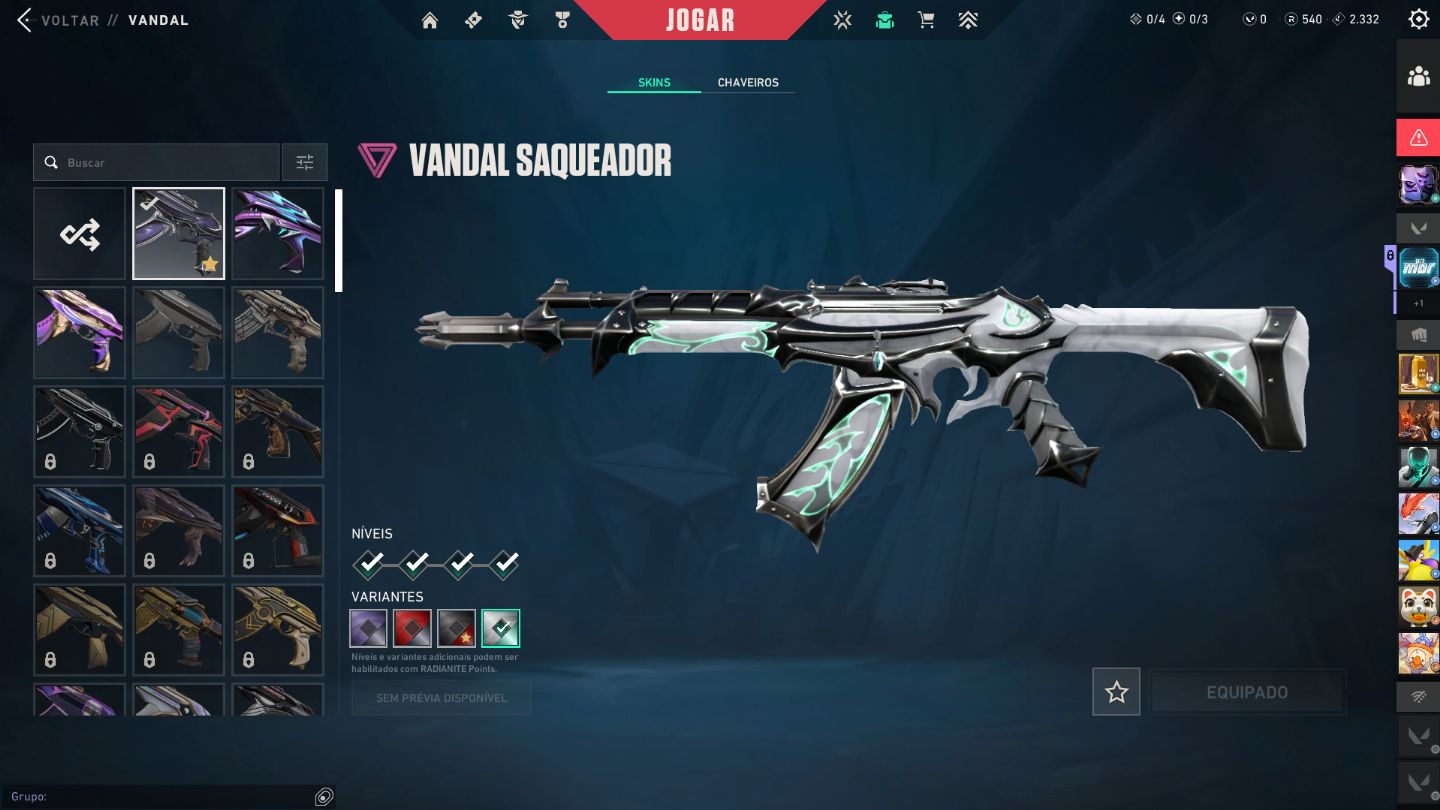 CONTA DE VALORANT COM SKINS, VANDAL, FACA, PHANTOM, 4 PASSES COMPLETOS, SMURF
