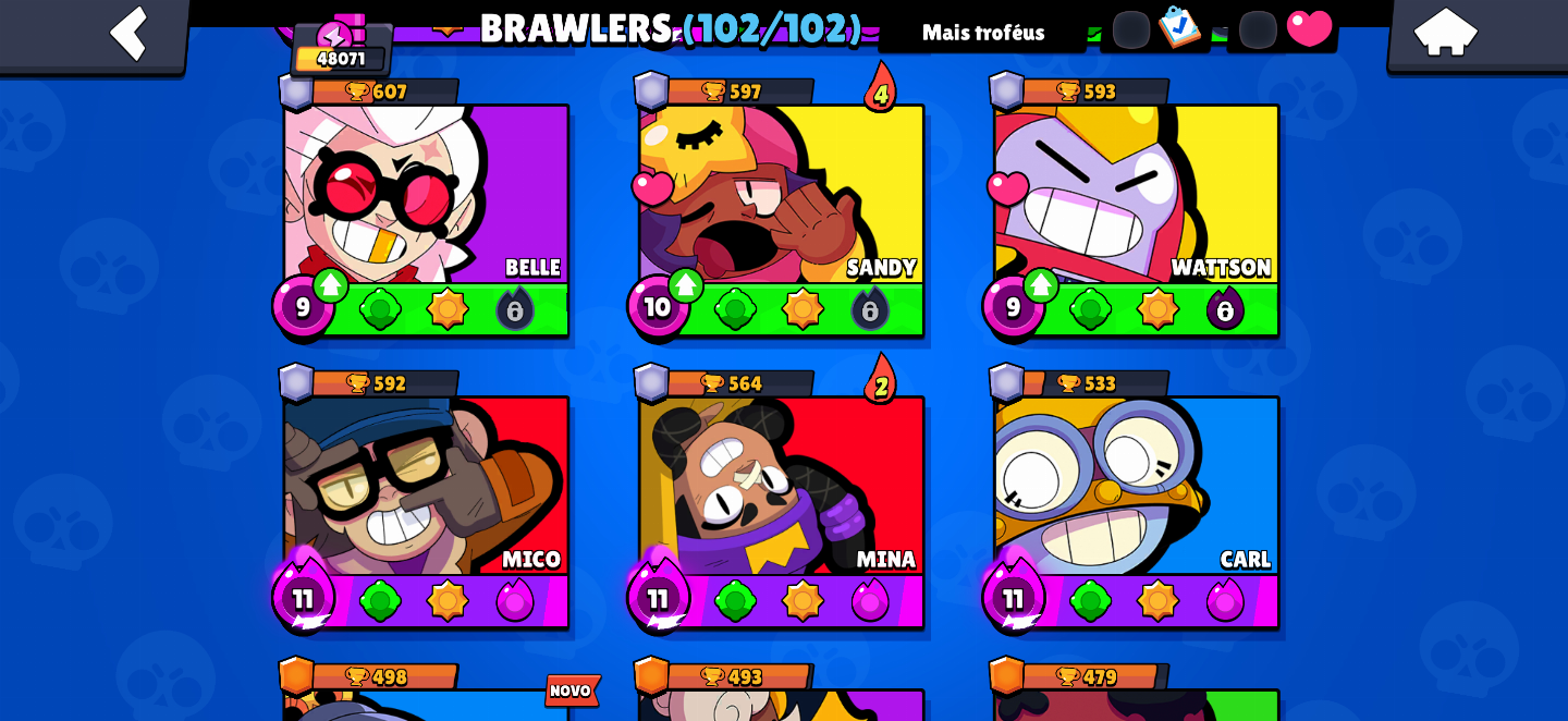 Conta Brawl Stars Full Brawlers (104/104) | Sirius, Kenji, Chester e Mais