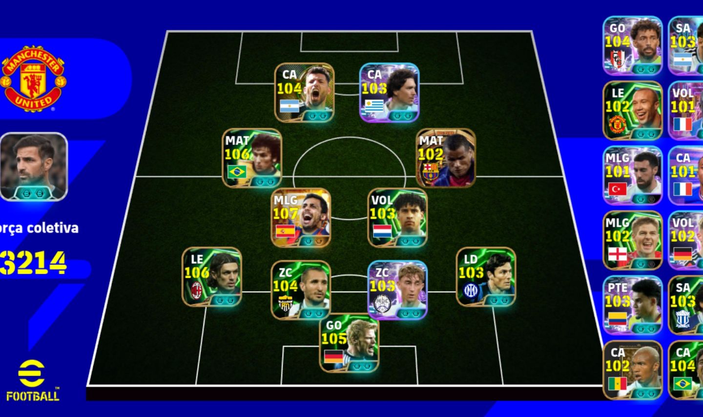 CONTA EFOOTBALL TOP COM RODRI 107!! ZICO + MALDINI + AGUERO BLITZ E+++!