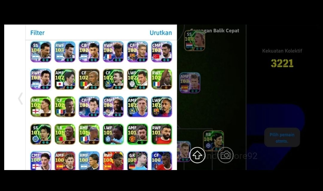 CONTA EFOOTBALL 3221 FC | CRUYFF 108 | PEPE 106 | STOICHKOV 106 | AGÜERO 105
