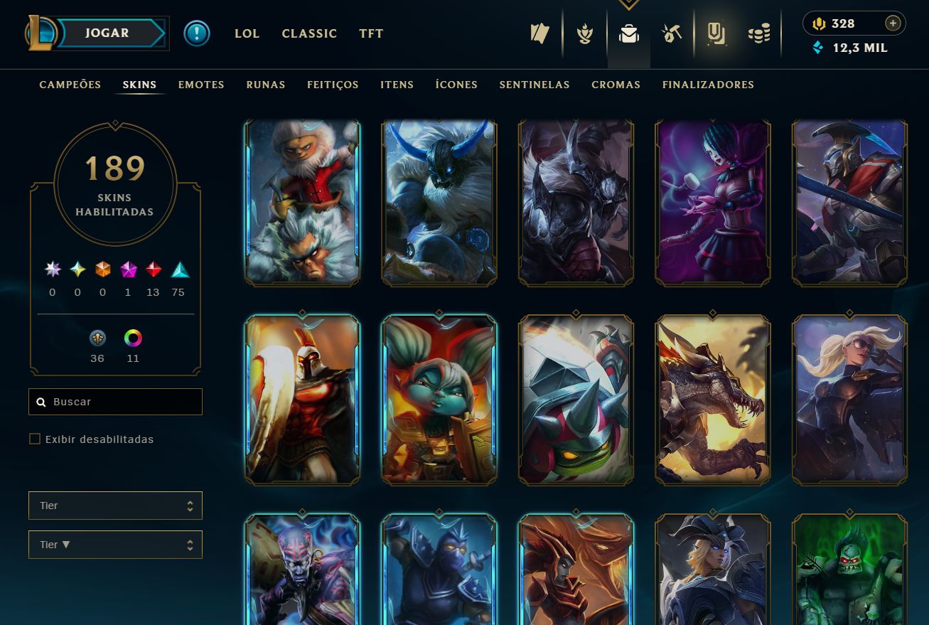 [ACESSO IMEDIATO] Ranked Open 189 Skins 150 Campeões