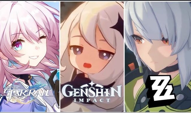 Conta 3 em 1, Genshin, Star Rail e ZZZ, as 3 endgame, muitos personagens e armas