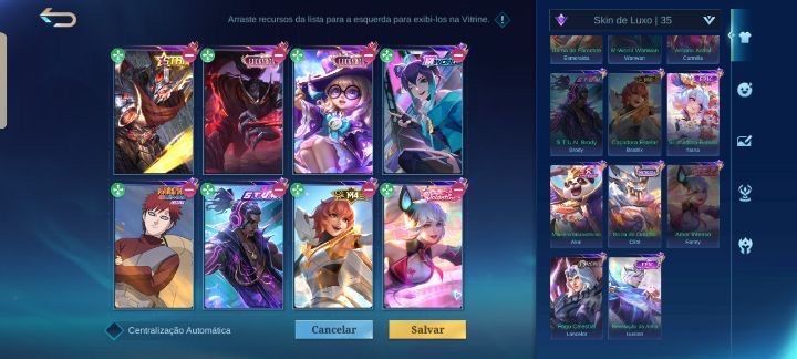 Mobile Legends | 289 Skins | Kof + Collector + Transformers + Sanrio | Raridade
