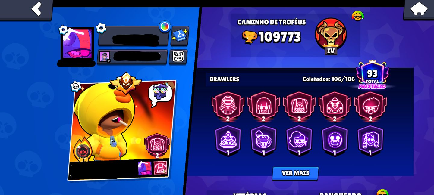 Conta de Brawl stars de 2019 Full prestígio 1 e level 11