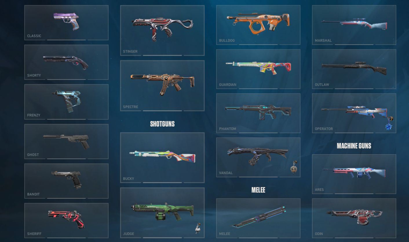Conta bem basica com varias skins
