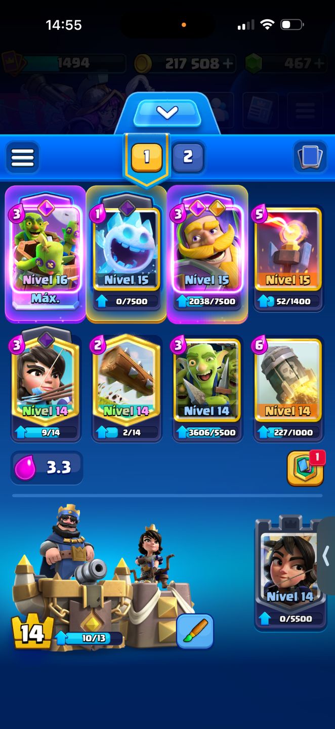 Duas contas clash royale (desapego)