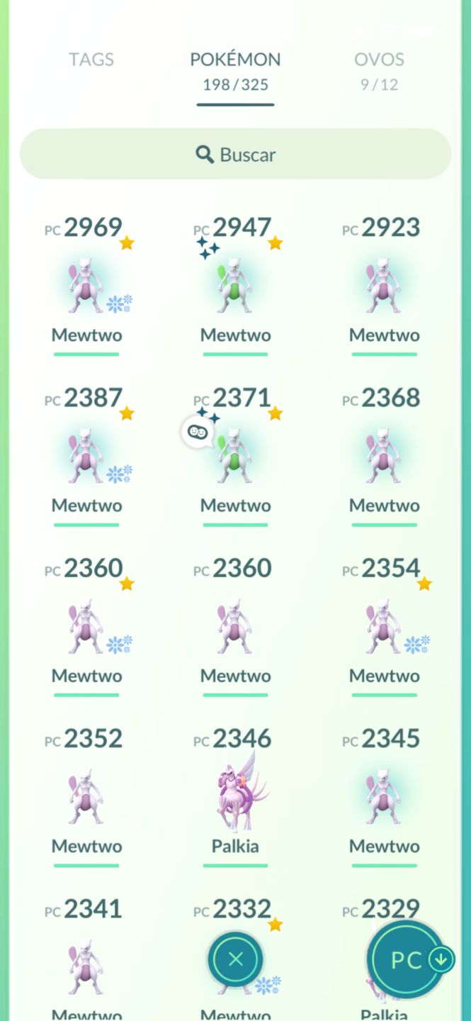 Conta Pokemon Go com 2 Mewtwo shiny (um 93%)+ 5 mewtwo com fundo especial
