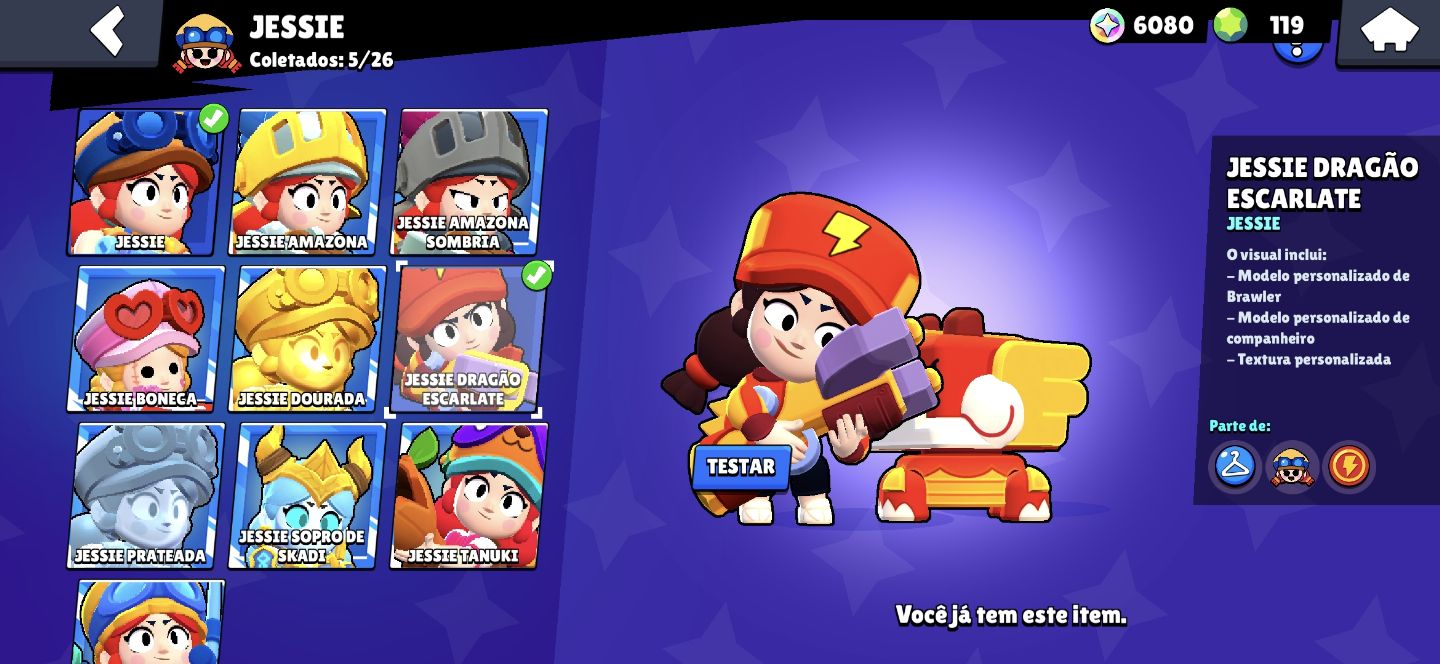 Conta de brawl stars com 28k de troféus e muitas skins raras.